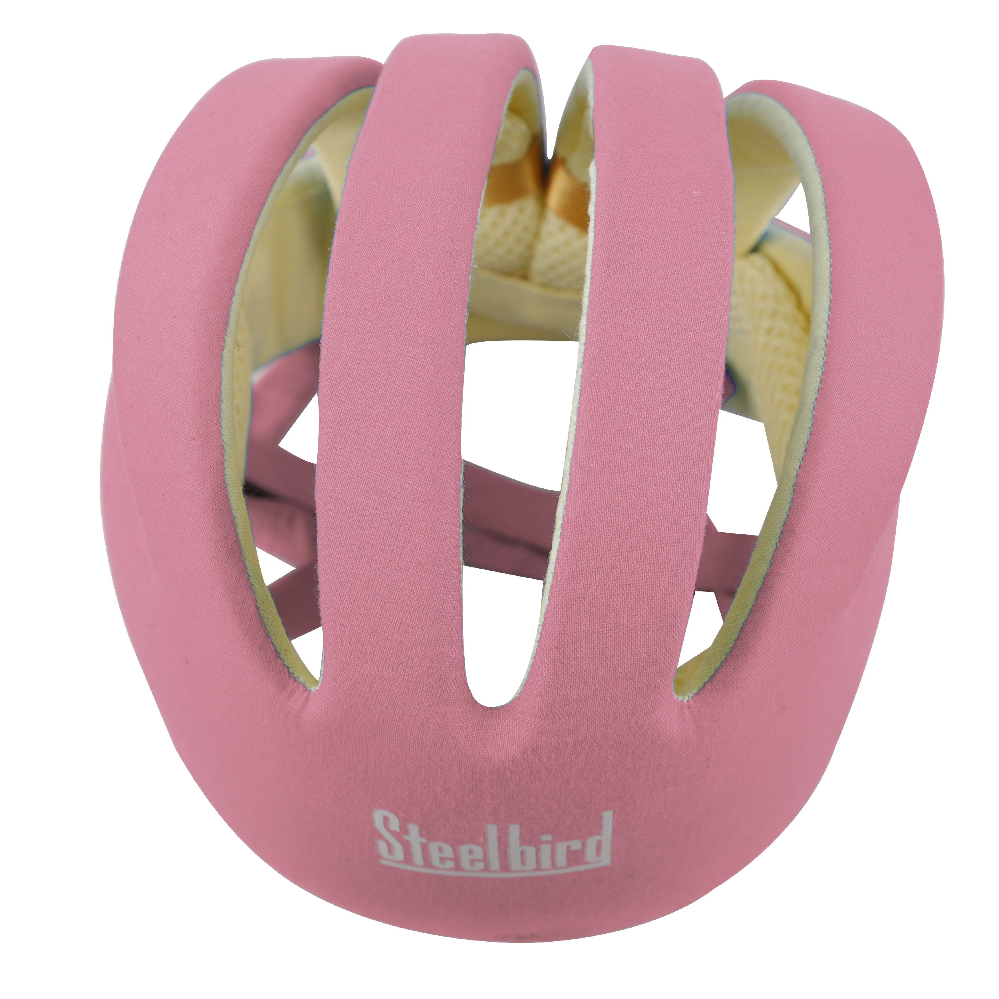 Steelbird Kids Safety Helmet, Toddler Safety Helmet Adjustable + Knee Guards For Kids | Protective Gear Set For Skateboard, Bike, Roller Skating, Cycling, Scooter. (Baby Pink)